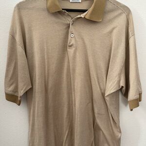 Trillion Men's Tan Polo Shirt made in Italy